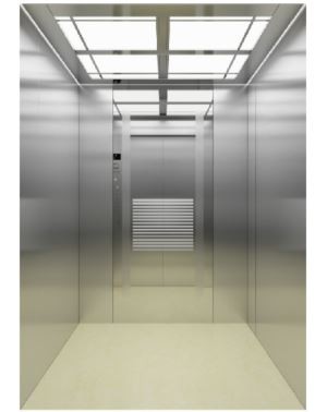 Ascenseur de passager de passager de MRL d’acier inoxydable de gravure de miroir